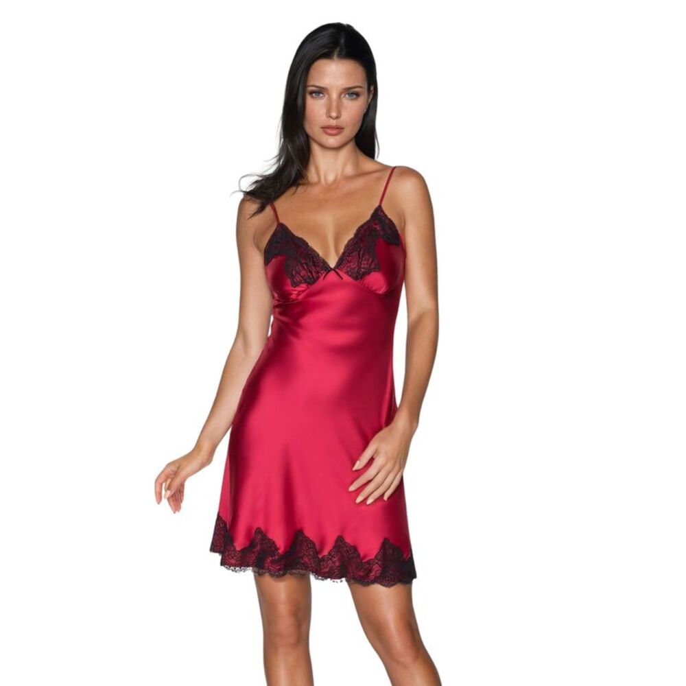 Irall Juniper Burgundy Slip Dress Women Red Nightwear